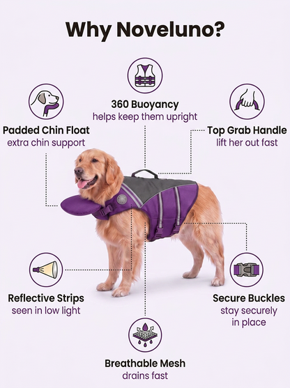 Dog Life Vest with Chin Support