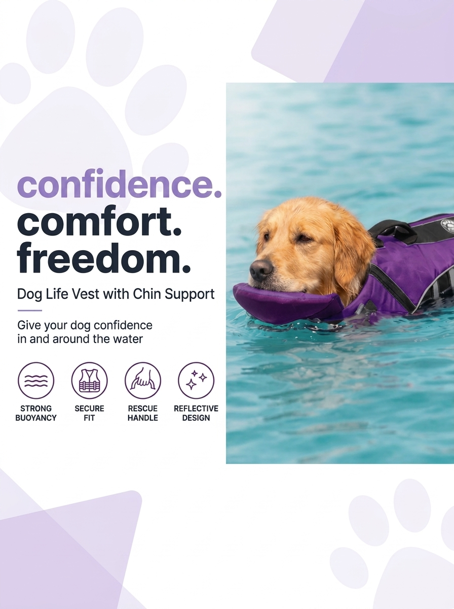 Dog Life Vest with Chin Support
