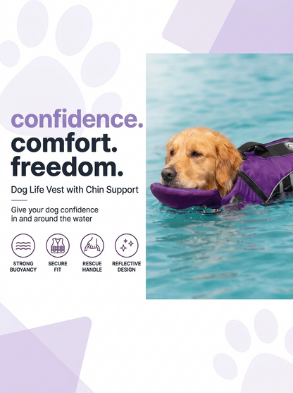 Dog Life Vest with Chin Support
